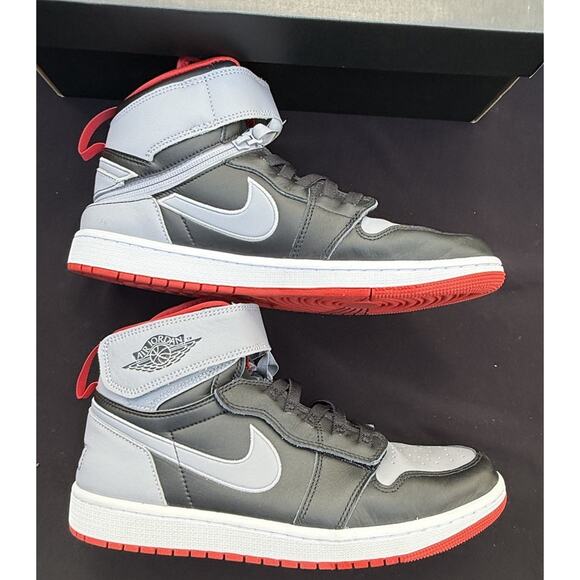 Nike Air Jordan 1 High FlyEase Black Cement Grey CQ3835 Mens Size 10 Mint! Used main image 6